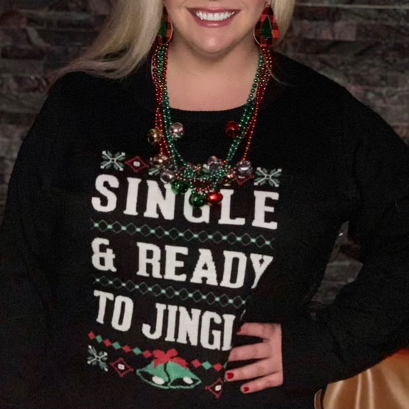 TipsyElves Ready to Jingle Ugly Christmas Sweater - Picture 5 of 5